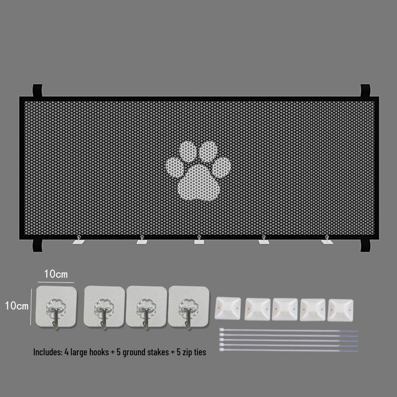 Sicherheitsnetz für Haustiere: Tragbares Hundetor & Katzenbarriere für Türöffnungen