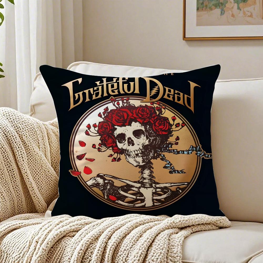 Psychedelic American Band GGrateful DDead Cushion Cover Pillowcase Antidustmite Living Room Sofa Decor Cushion Room