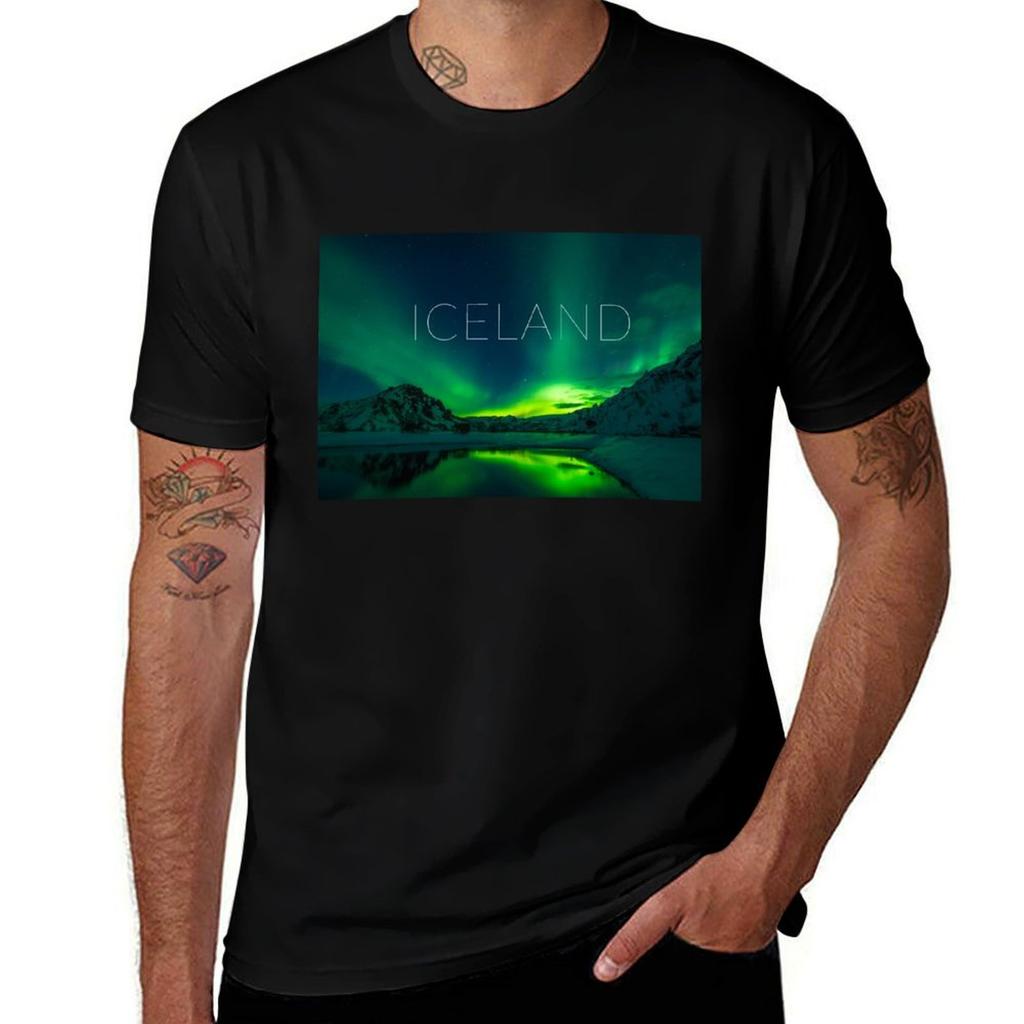 Iceland Aurora Borealis Northern Lights Tshirt Casual Daily Outfit Tshirt
