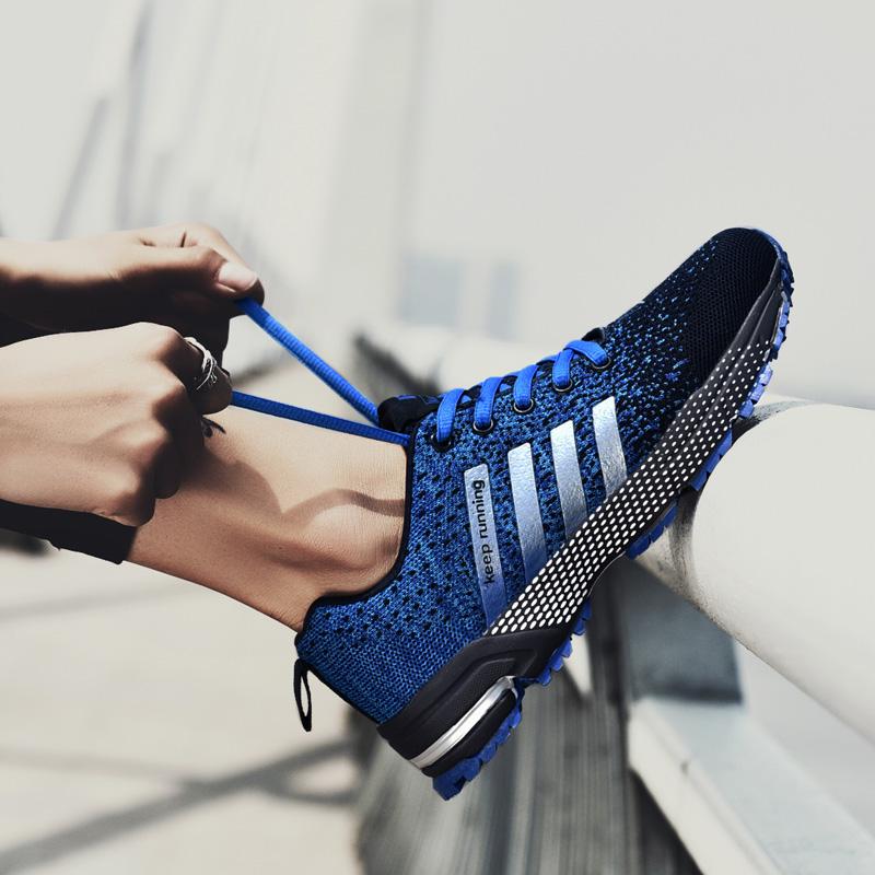 Zapatos deportivos transpirables ultraligeros para hombre y mujer, cómodas zapatillas de deporte de malla 35-47