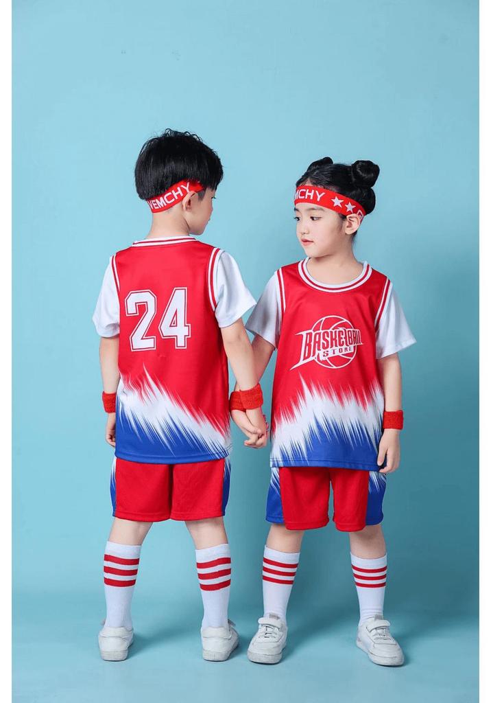 Summer Sports Training Set for Students: Basketball Uniform & Performance Costume for Kids and Kindergarten