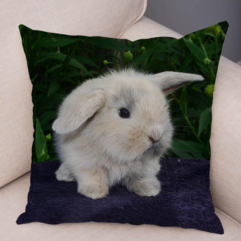 Pillowcase Sofa Car Home Decoration Pet Animal  Cute Rabbit  Cushion Cover