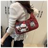 Cross-border Girls Anime Ita Bag - Large Capacity Transparent Button Shoulder Bag