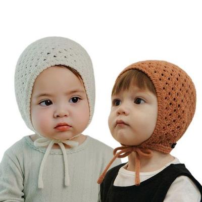 Happy Prince Fleur Floral Knit Baby Bonnet