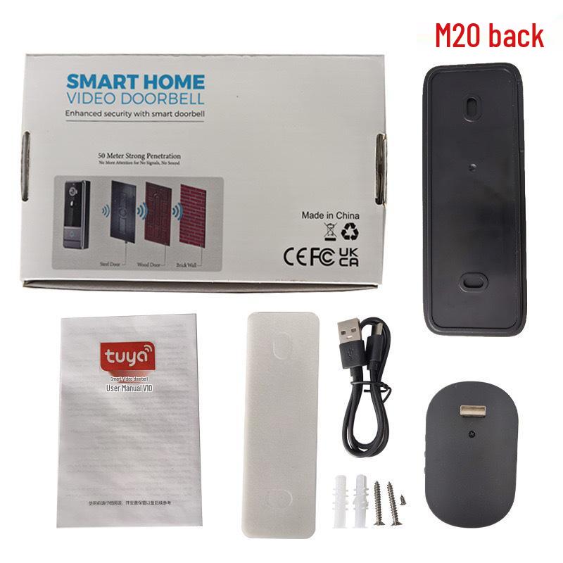 Wireless Video Doorbell with Infrared HD Night Vision and Smart Remote Monitoring