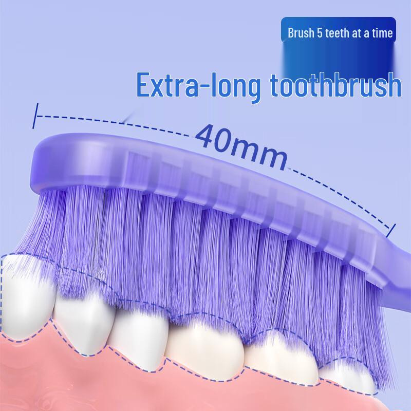 RAOYI Adult Soft Bristle Suction Toothbrush, 4-Pack