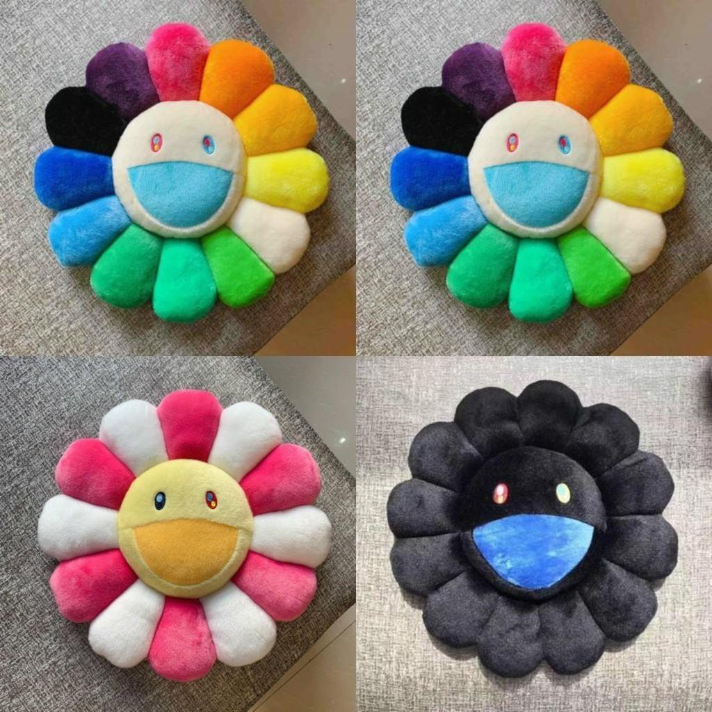 Cute And Vibrant 40cm Takashi Murakami Rainbow Flower Pillow Plush For Collectors