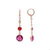 Earrings - LUXENTER - AFRICA Fantasia - Metal Alloy - 18 Carat Rose Gold - Multicolored Zirconium