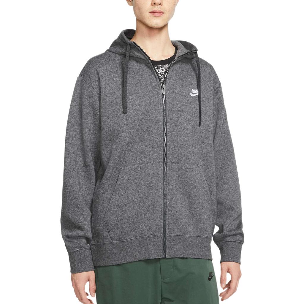 Nike Sweatshirts Men's Gray Hooded Moderate Cardigan