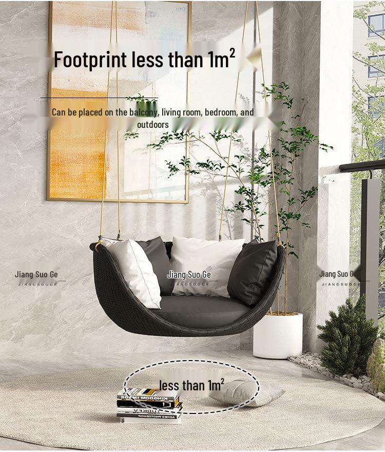 Indoor Hanging Chair: Balcony Bedroom Swing Chair for Adults and Teens