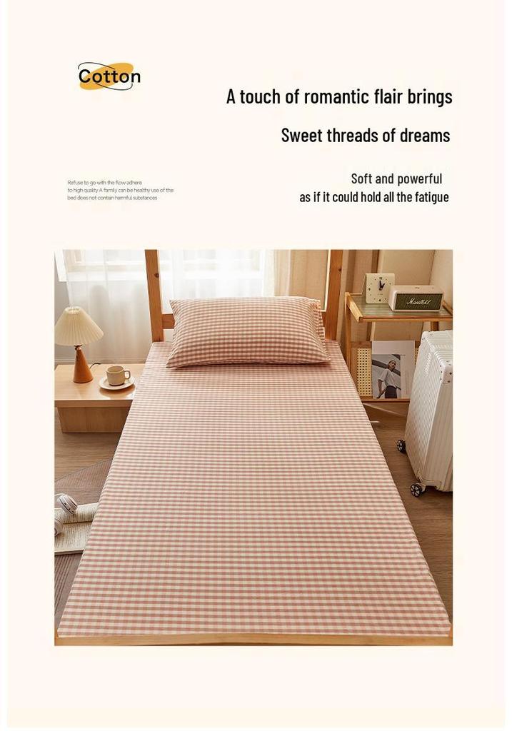 Class A 100% Cotton Zippered Mattress Protector for Student Dormitory - Single Bed, Dustproof Pure Cotton Cover.