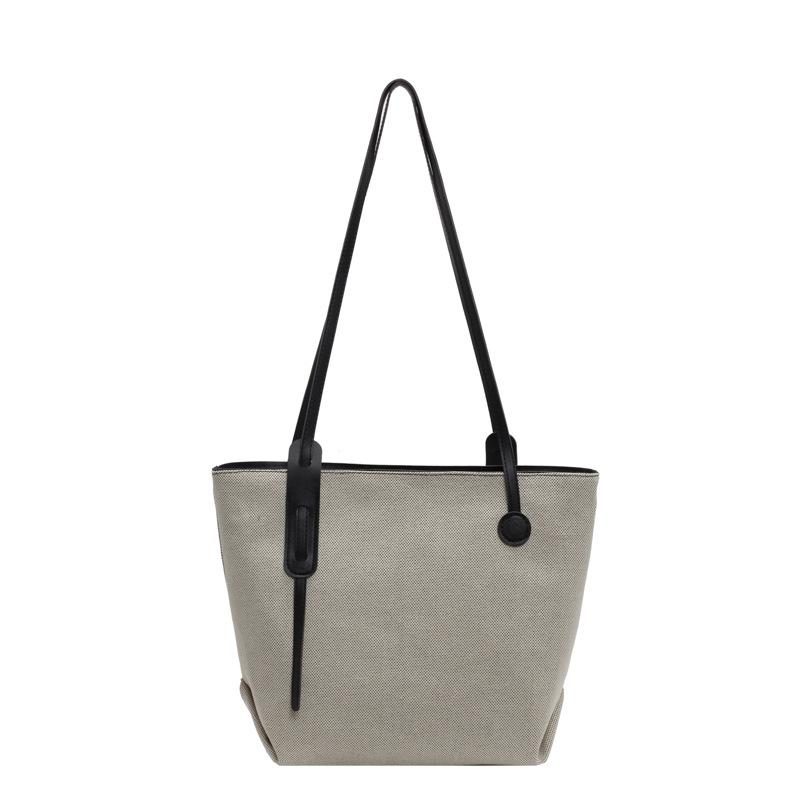 

2024 новая корейская версия простой и универсальной большой вместительной холщовой сумки-тоут для женщин, сумка для отдыха и творчества, студенческая сумка чёрный