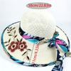 Women'S Wide Brim Straw Sun Hat with Floral Design - Breathable, Protection, Elegant Beach Cap for Summer, Beach Ha