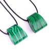 Unisex Natural Agate Crystal Stone Axe-Shaped Large Hole Pendant DIY Wear Thick Rope Exaggerated Ethnic Style Charm Necklace