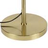 Lampadaire - NETTLIFE - Abat-jour en verre - 2x E27 - Hauteur 166 cm - Or métal
