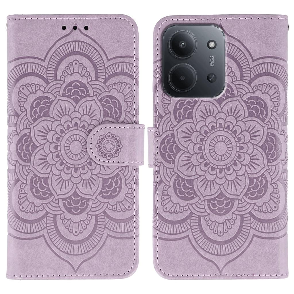 Voor Xiaomi Redmi 15C 5G (EU) (173mm)/15C 4G (EU) (173mm) Hoes PU Leer Mandala Bedrukt Design Portemonnee Telefoonhoes