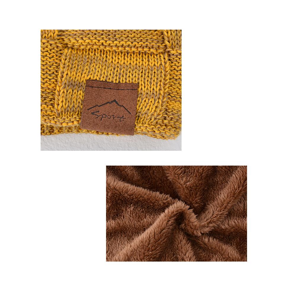 Autumn and winter plush mixed color versatile knitted hat with warm and fashionable pullover hat in winter