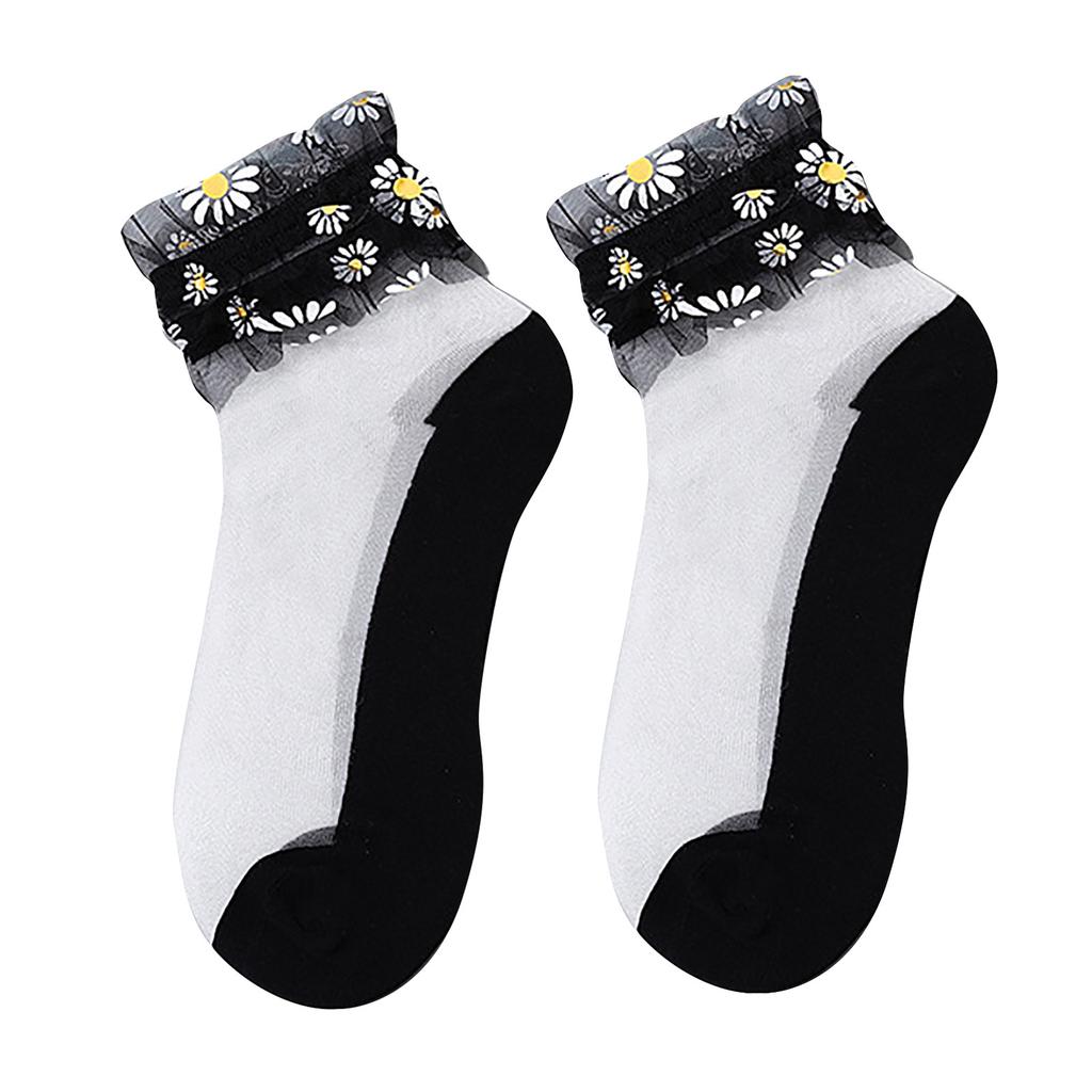 Women  Breathable Stocking Fashion Floral Mesh Patchwork Summer Thin Socks