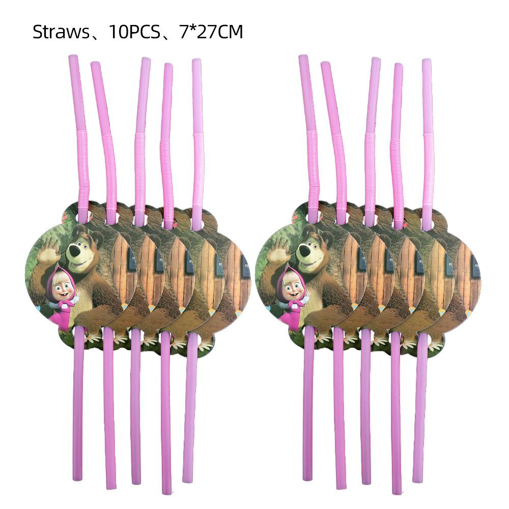 Mädchen und Bär Geburtstagsdekorationen Einweggeschirr Tischdecke Becher Teller Serviette Ballons Babyparty Kinder Partygeschenke