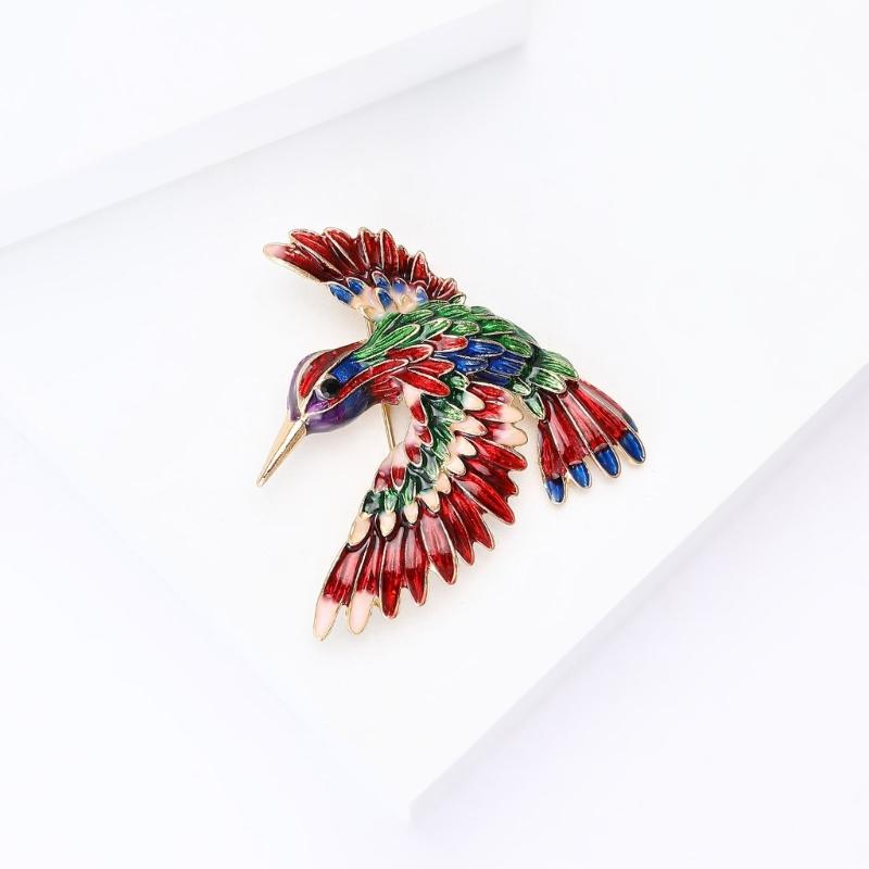 Stylish Alloy Bird Brooch with Vibrant Enamel Coating Rustproof Designs Lapel Accessory for Women Friend Gift Occasions