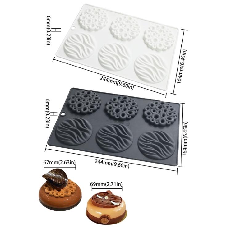Professional Baking Molds Waves Silicones Cake Decorating Pan Nontoxic For Pastry Ice Cream Jellies Easy Demolding