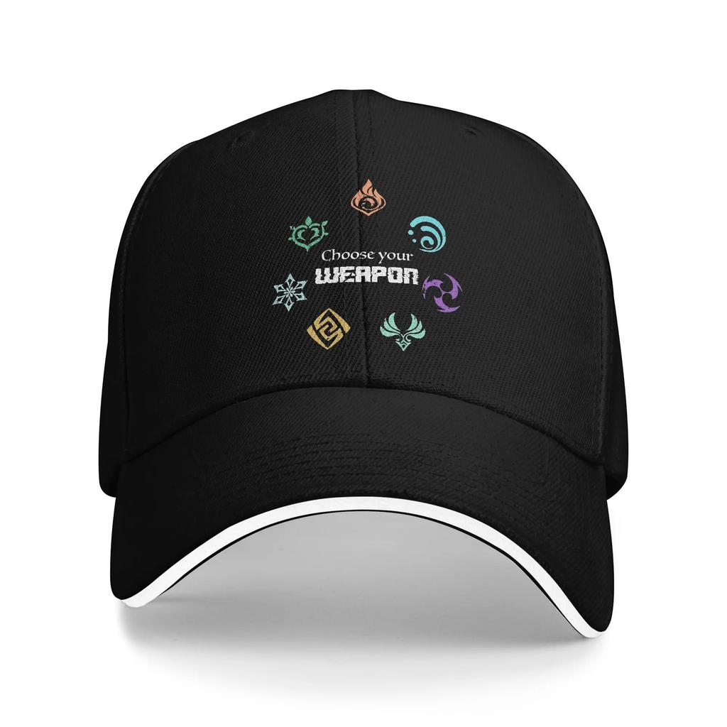 Anemo Geo Hydro Slime Genshin Impact Slime Stack Baseball Caps Casual Sandwich Caps Unisex Women Breathable Dad Hat Sport