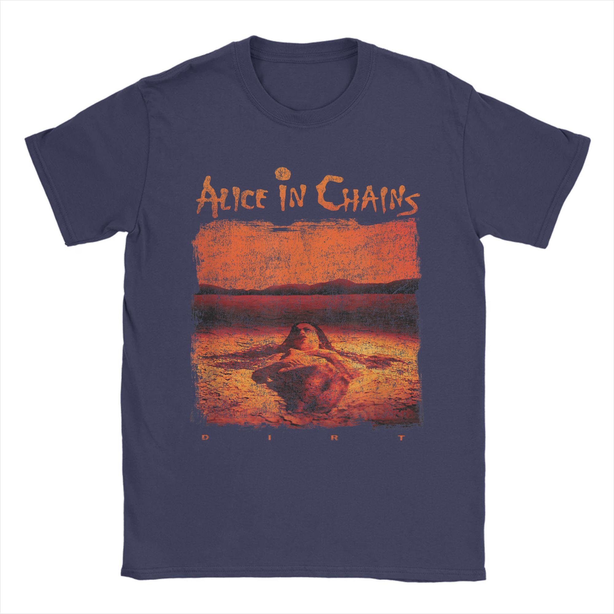 

Alice in Chains Band Dirt T-Shirts Men Heavy Metal Music Awesome Pure Cotton Tees Round Neck Short Sleeve T Shirts Summer merch L