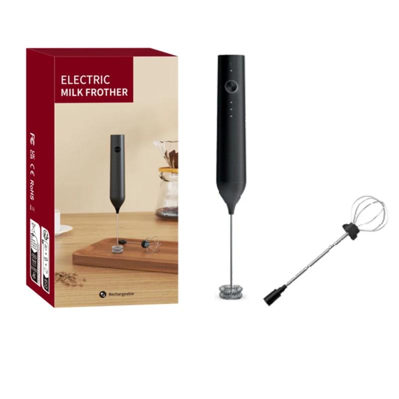 Kitchen Powerful Stirrer Milk Frother Handheld Foam Maker for Lattes Whisk Drink Mixer Coffee Electric Rechargable Egg Beater