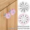 10 Pcs Diamond Shape Design Crystal Glass Door Knobs Cupboard Drawer Pull Kitchen Cabinet Door Wardrobe Handles Hardware