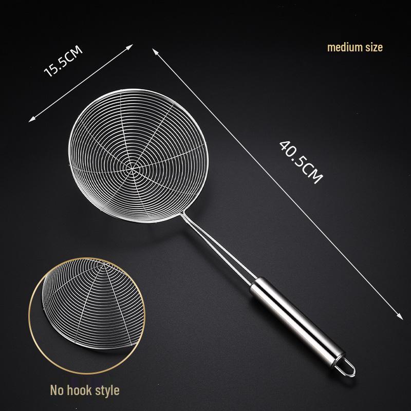 Stainless Steel Thickened Skimmer for Hot Pot, Noodles, Dumplings, Frying, and Kitchen Straining.