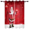 Christmas Santa Claus Decor Ball Curtains Bedroom Living Room Drapes Kitchen Children Window Curtain Home For Area Made Of Polyester