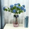 Wood hydrangea artificial flower hotel window home living room dining table decoration fake flower