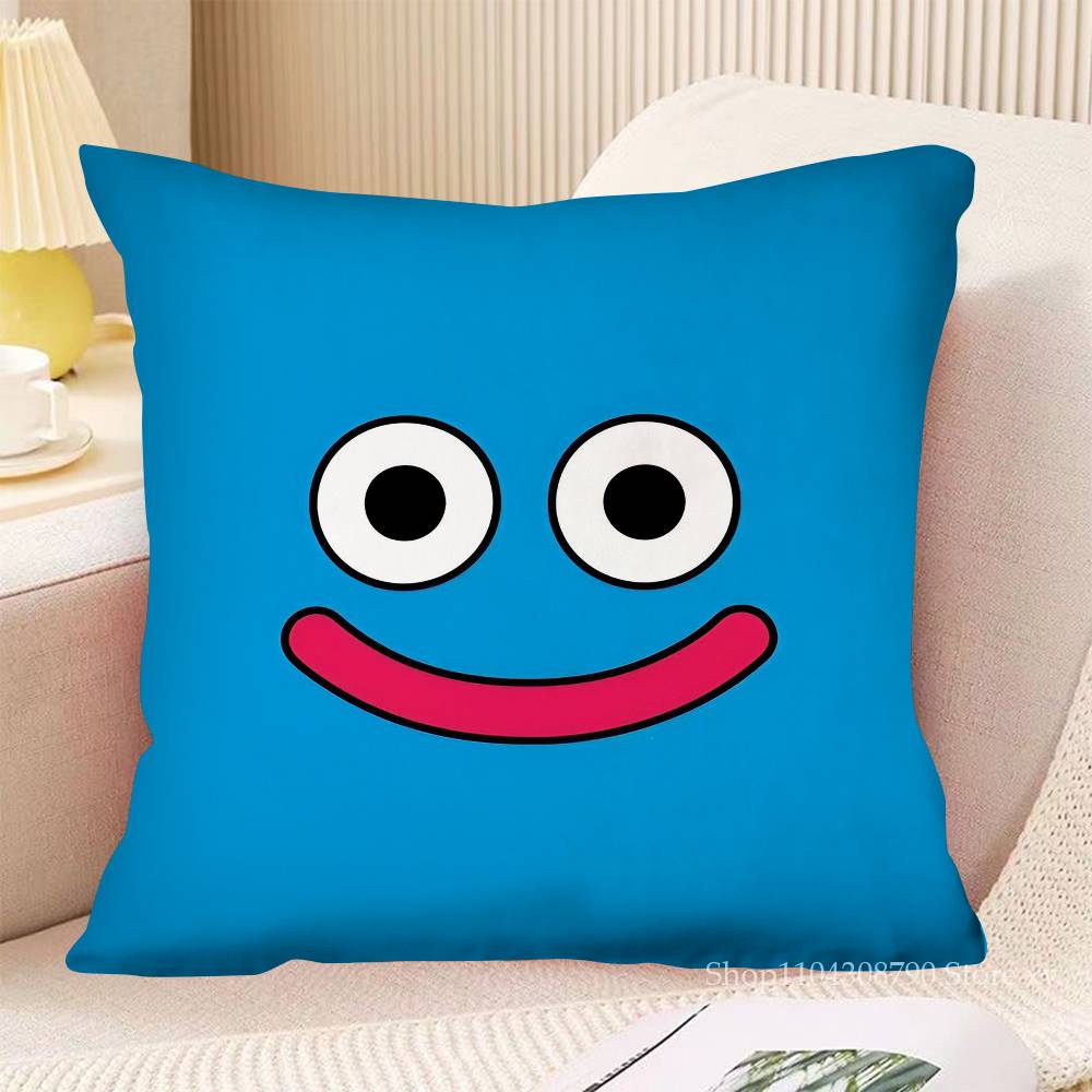 Game Slime Morimori Dragon Quest Pillow Case Fashion Square Pillowcase Bedroom Sofa Room Ins Decoration Leisure