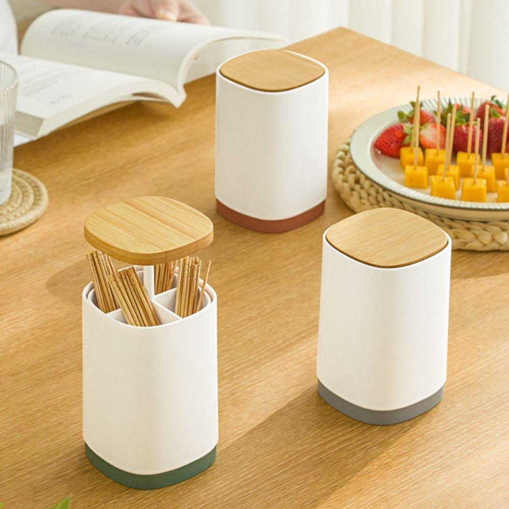 

Creative Toothpick Box Wooden Cotton Household Table Toothpick Storage Wooden Cotton Household