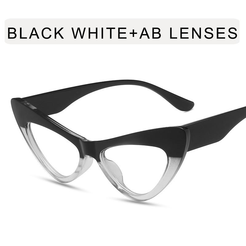 Cat Eye Shape Eyeglasses Frames Women Vintage Retro Anti Blue Light Women's Glasses Frames European American Woman Glass