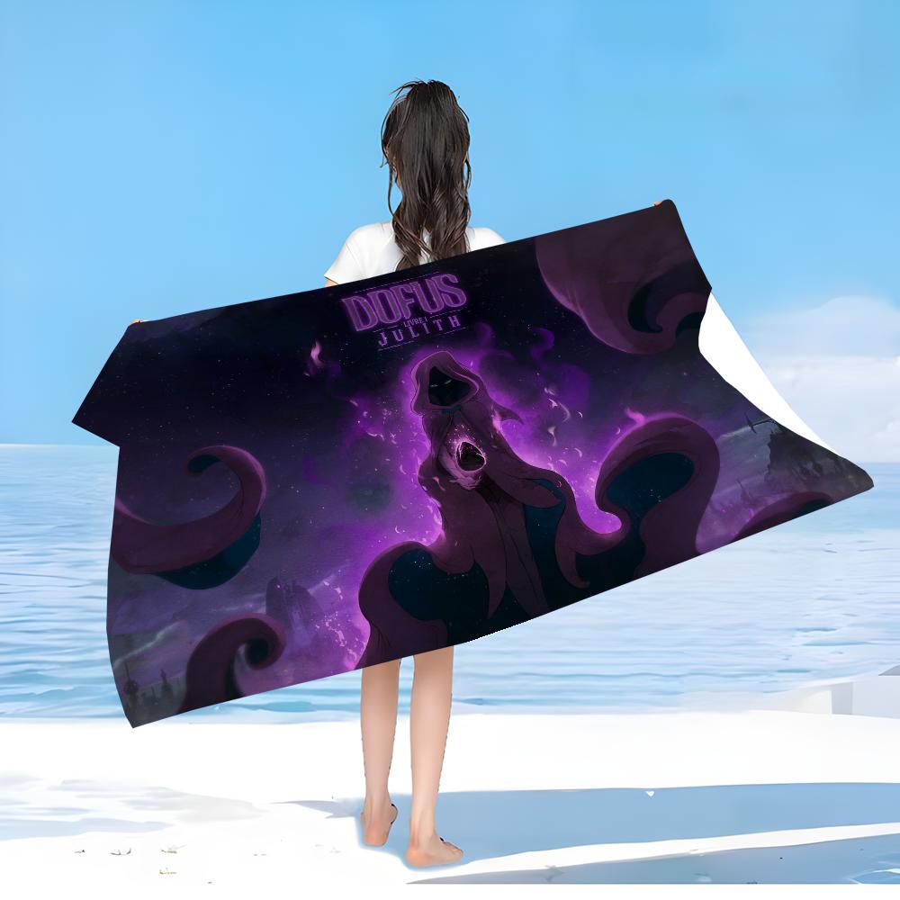 

D-DOFUS-WakfuS Microfiber Beach Towel Absorbent Quick dry Soft Yoga Swimming Resort Mountain Climbing Towel W30*H60(CM)