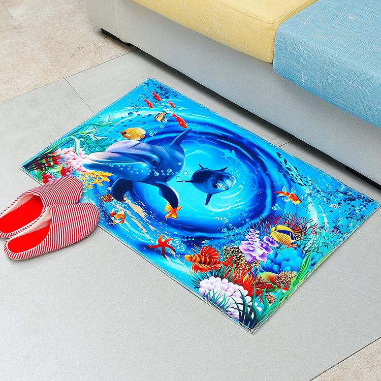 Home Cartoon Door Mat 3D Carpet 3D Print Carpet Home Bathroom Anti Slip Floor Mat Door Mat