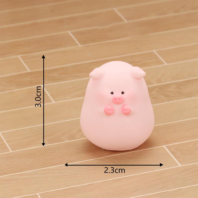 Cute Mini Piggy Ornament Cartoon Pig Figurine Micro Landscape Car Interior Home Desktop Decoration