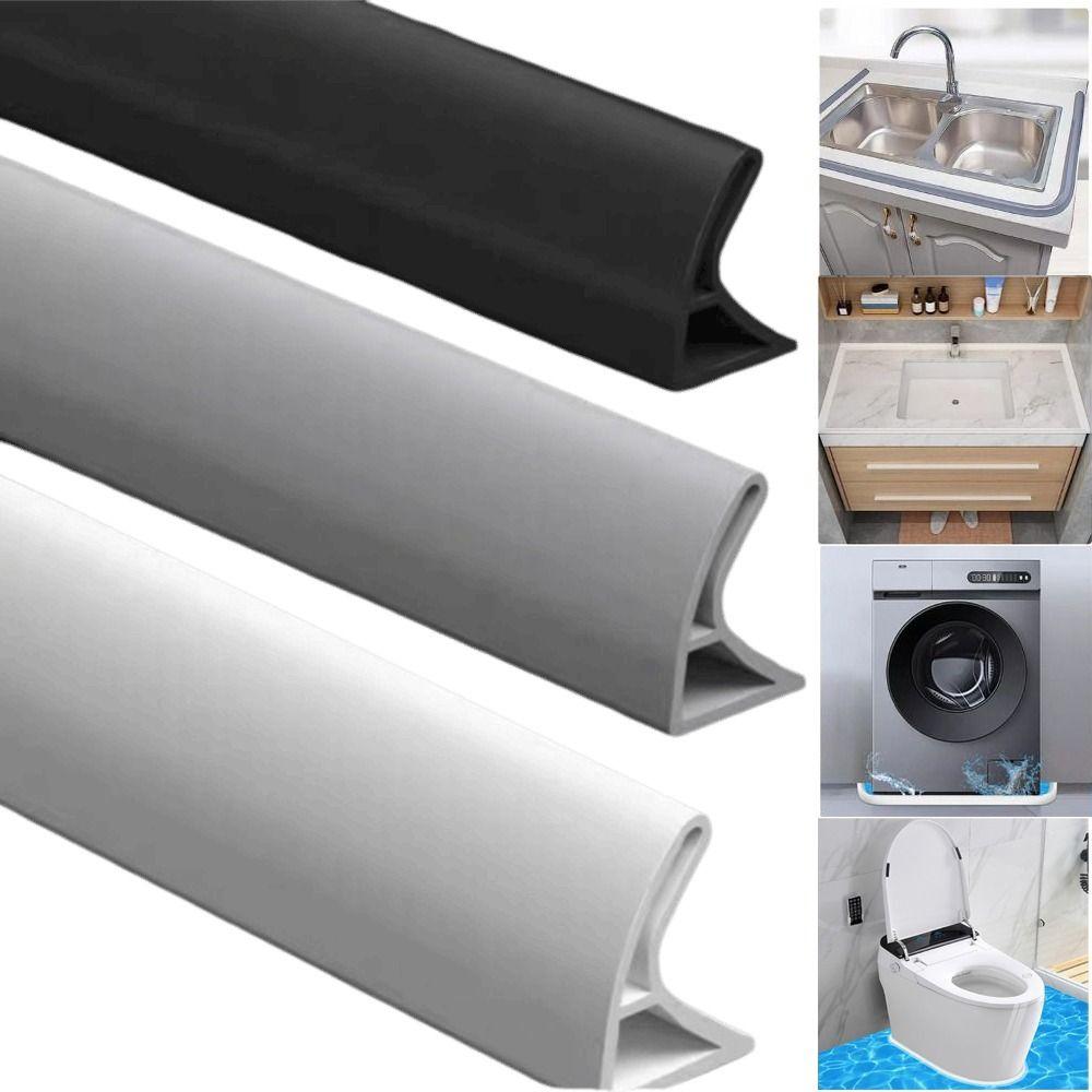Self Adhesive Collapsible Shower Water Dam 2M Shower Water Barrier  Laundry Room