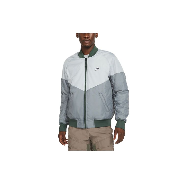 Nike Sportswear Heritage Essentials Reversible Cotton Jacket Men Outerwear Galaxy-Green CZ9999-337