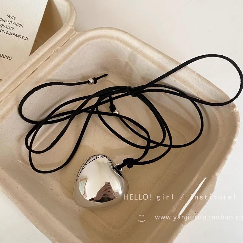 

Высококачественное универсальное ожерелье с кулоном в виде сердца для женщин - 2025 Простое длинное ожерелье-цепочка для свитера