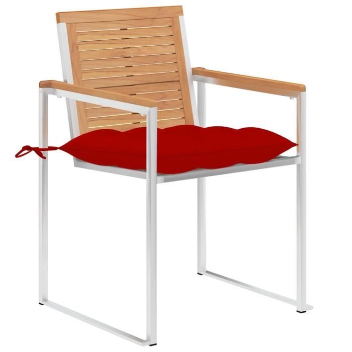 Garden Chairs 6 Pcs, with Cushions vidaXL Solid Teak Wood.