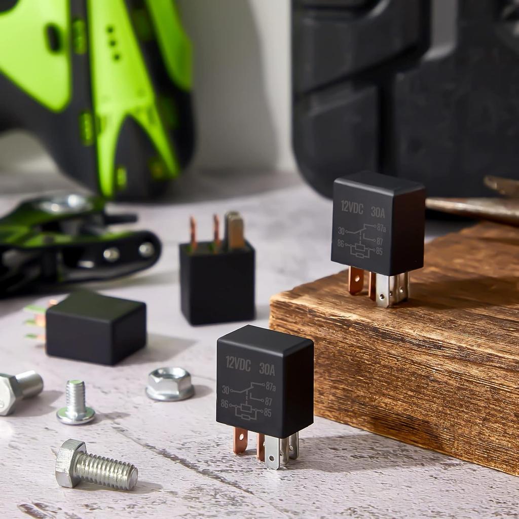 16 Pieces 5 Pin 12V 30A Relay Multi Purpose Automotive Relay Car Heavy Duty Accessories for Car Motor Automotive Replacement Accessories