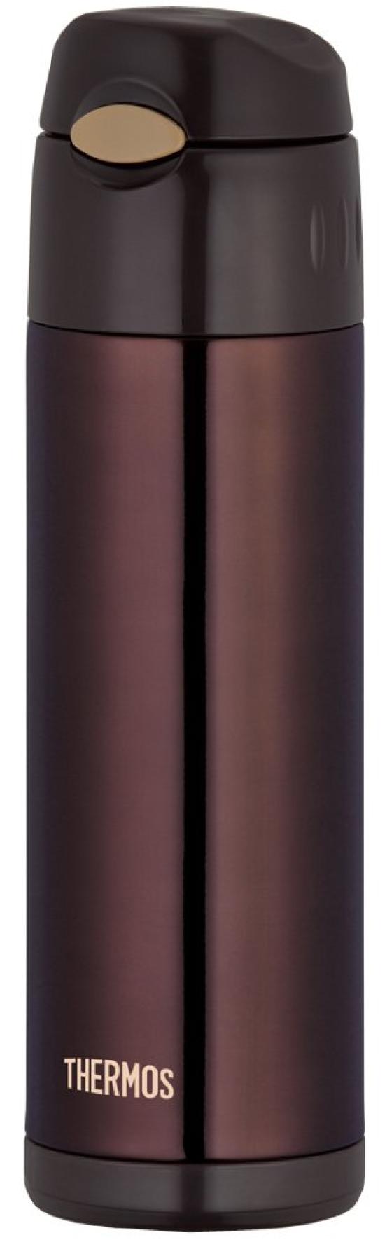 

Thermos Water Bottle Vacuum Insulated Straw Bottle 0.5L Brown FFI-500 BW