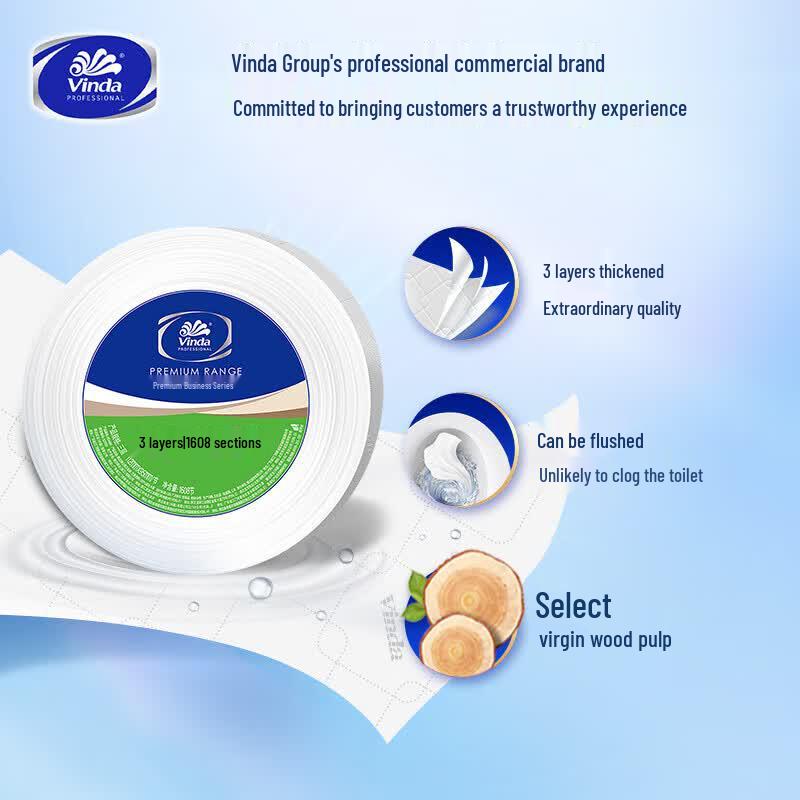 Vinda 3-Ply Large Core Toilet Paper