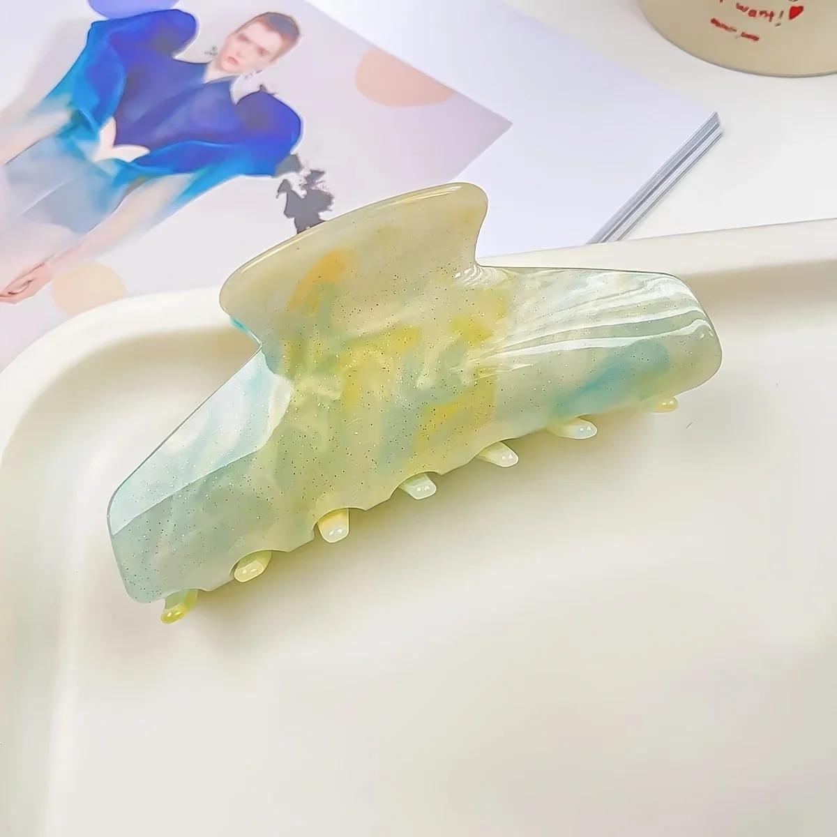 

Сладкая заколка для волос градиентного цвета для женщин элегантная заколка-акула модная заколка-краб для волос аксессуары для волос