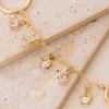 New Double Hoop Star Teardrop Zircon Tassel Pendant Rings for Women Boho Tarnish Free Waterproof Luxury Vintage Jewelry Gifts