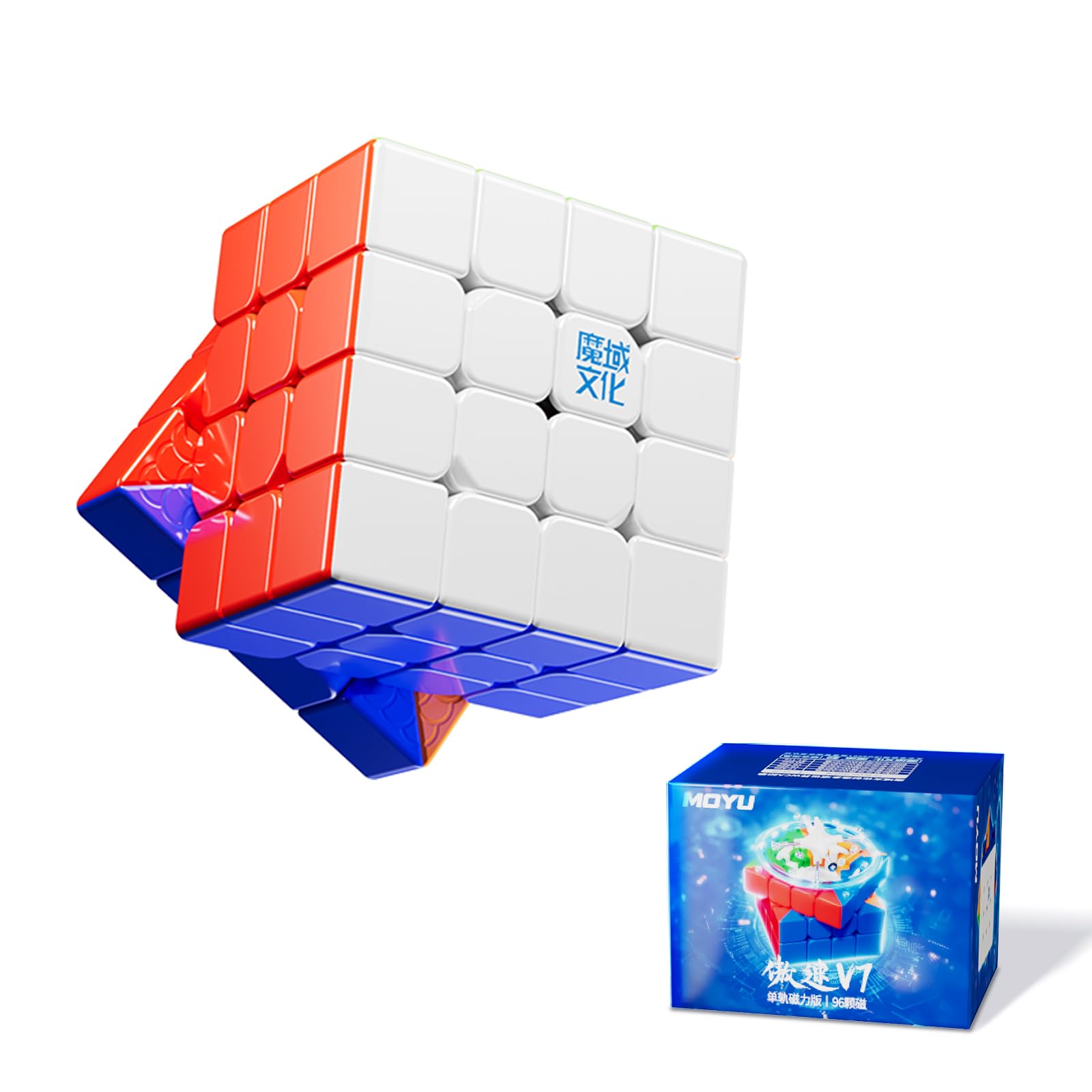 

Moyu Aosu V7 4x4 Magnetic Speed 4x4 Flagship Edition 96 Регулируемый без наклейки Magic Cube Cube, Куб, Магниты, Антипригарный дизайн, Эластичность,