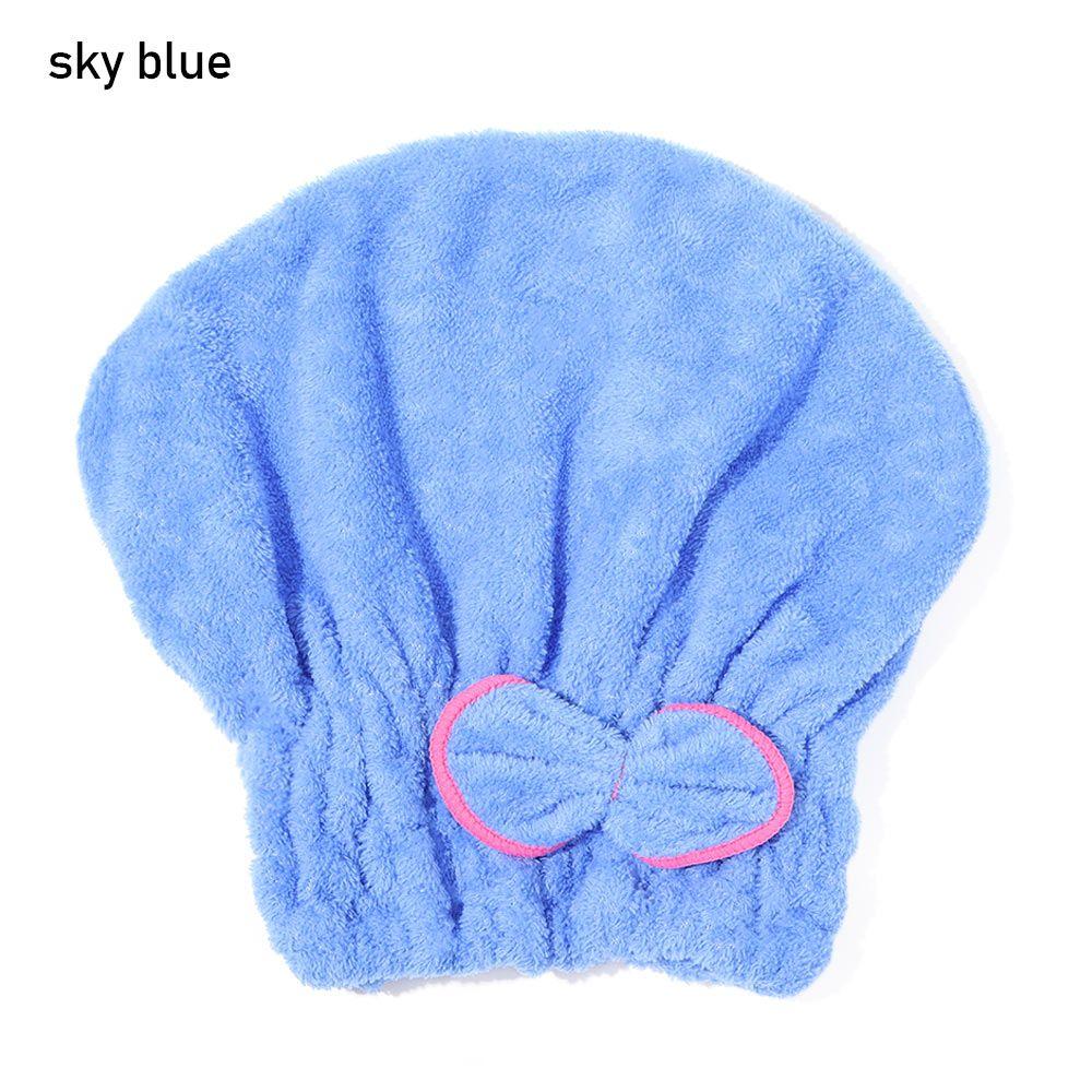 Microfiber Breathability Quick Drying Quickly Dry Hair Hat Hair Towel Cap Bowknot Wrap