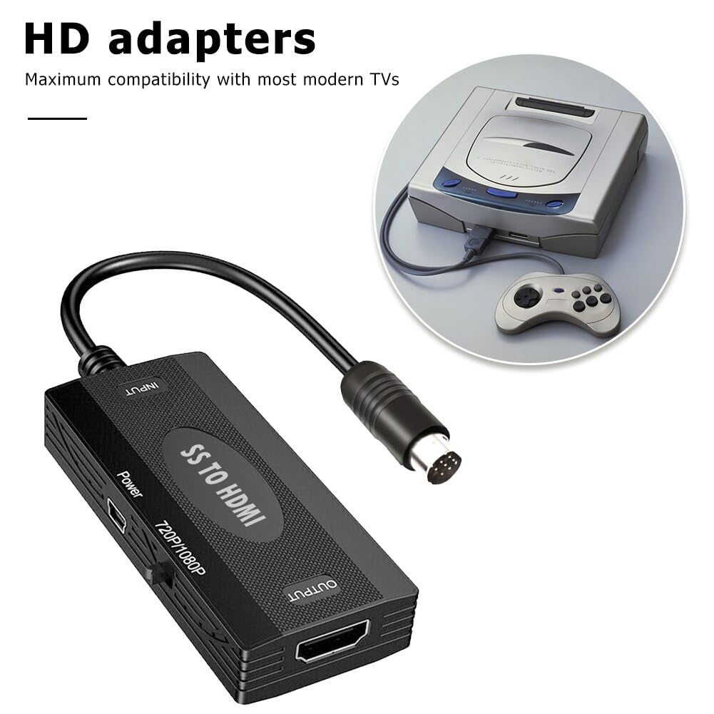 GrinGrin Sega Saturn HDTV Converter with HDMI Cable